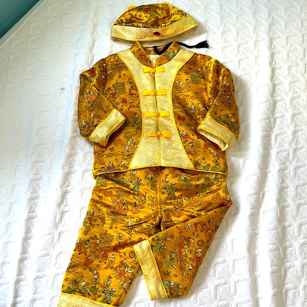 Toddler boy Chinese new year Hanfu Suit